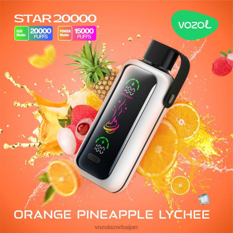 Vozol Vape Sale portağal ananaslı liçi P4P0415 VOZOL STAR 20000