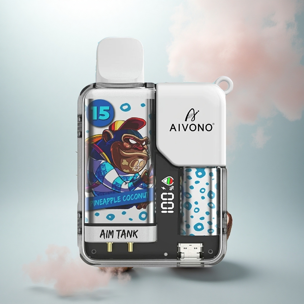Aivono Aim Tank 9500 Ananas Hindistan Cevizi 650mAh 18ml Aivono Aim Tank 9500 Ananas Hindistan Cevizi 650mAh 18ml