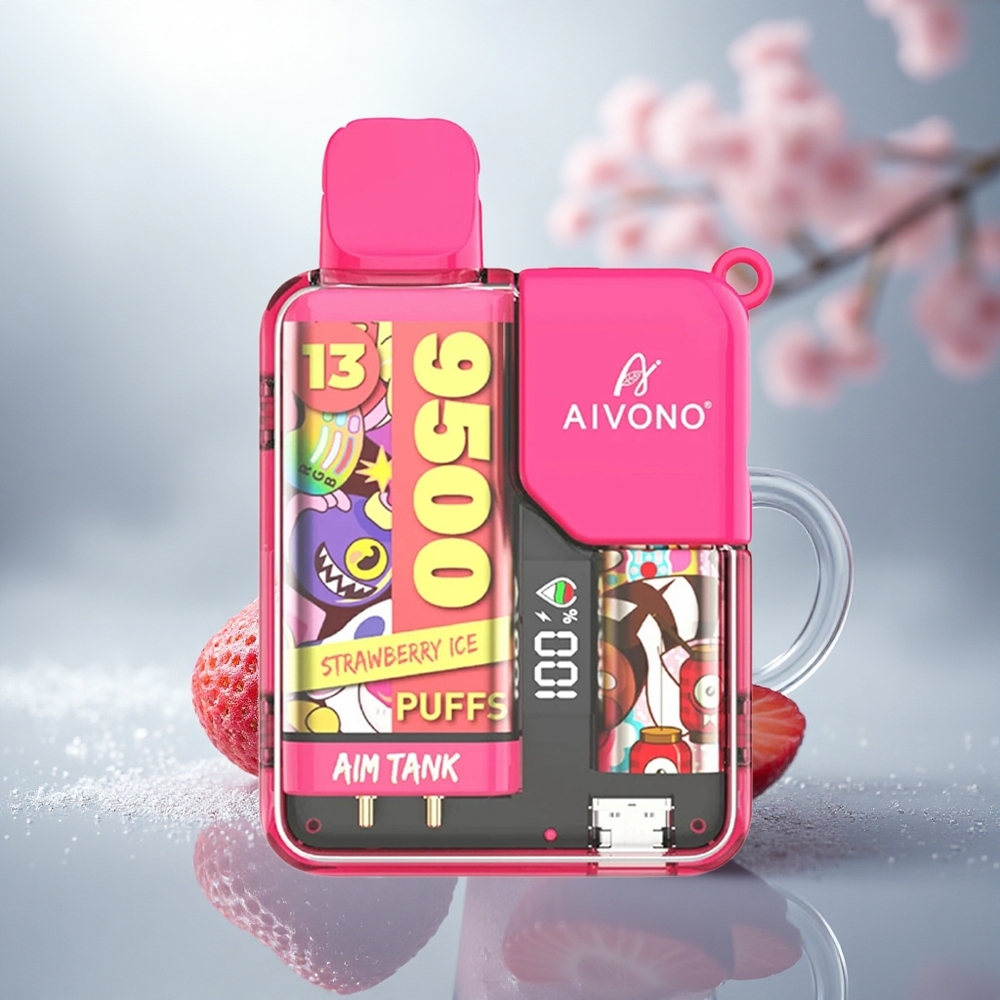 Aivono Aim Tank 9500 Çiyələk Buzu 650mAh 18ml Aivono Aim Tank 9500 Çiyələk Buzu 650mAh 18ml